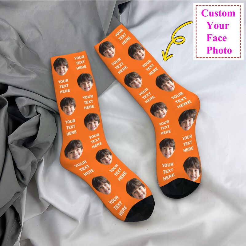 Dress Sock Men - Gepersonaliseerde fotodext aangepaste heren dames crew