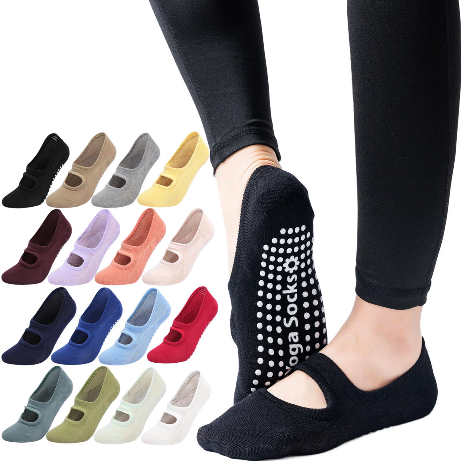 Grip Sock Yoga - Hoge kwaliteit dames yogasokken antislip ademende