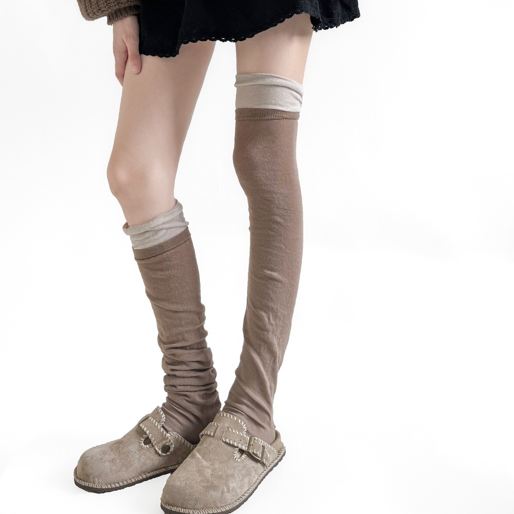 Boot Sock Slouchy - Gebreide, wijde beenwarmers met omslag voor