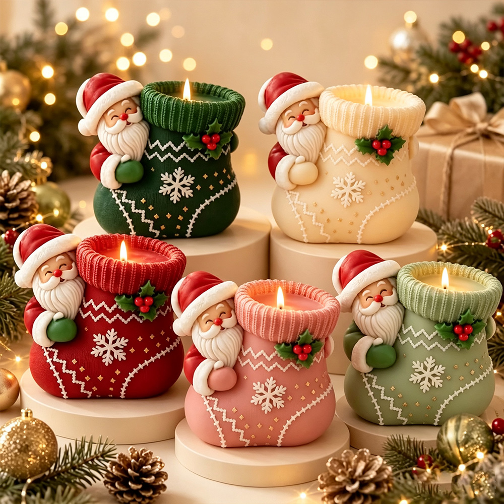 Sock Organizer Tray - Kerstsokken Ouderen Siliconen Kaarsenmal-DIY Kerstsokken Geurkaars
