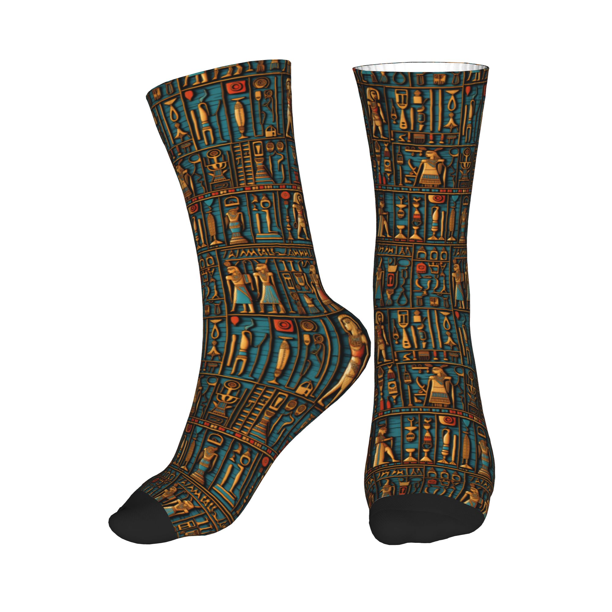 Dress Sock Men - Coole Egyptische hiërogliefen voor heren, goden,