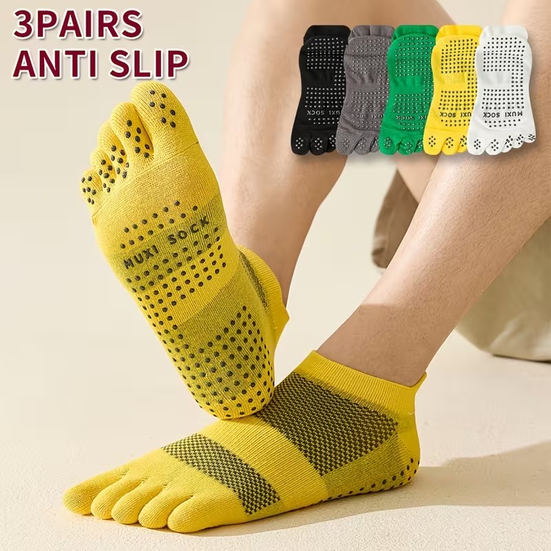 Heren 3-paar teensokken Antisl - Grip Sock Yoga recensie en prijs