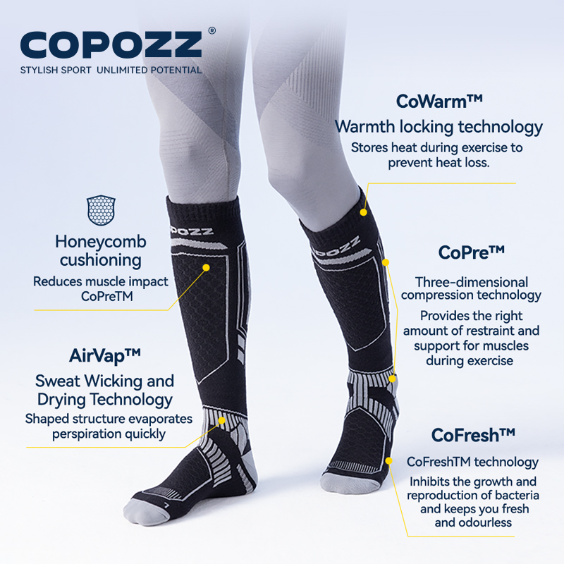 COPOZZ Merinowol Winter Skisok - Thermal Sock Winter recensie en prijs