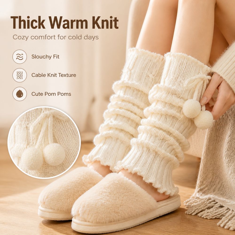 Gebreide beenwarmers met gerui - Boot Sock Slouchy recensie en prijs