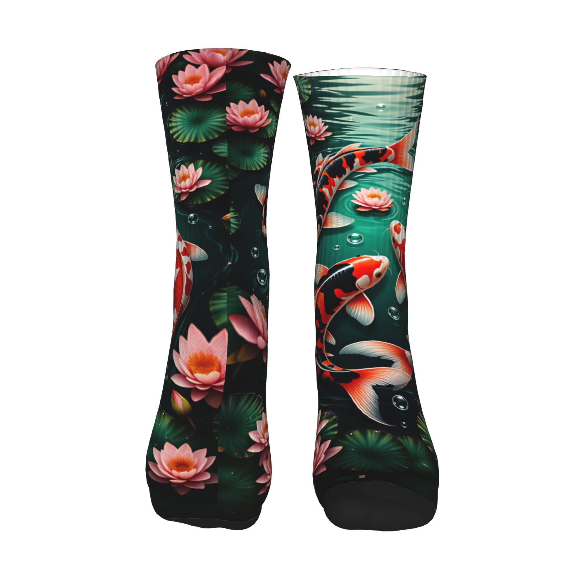 Drie Koi Lotus Dark Pond Feng  - Dress Sock Men recensie en prijs