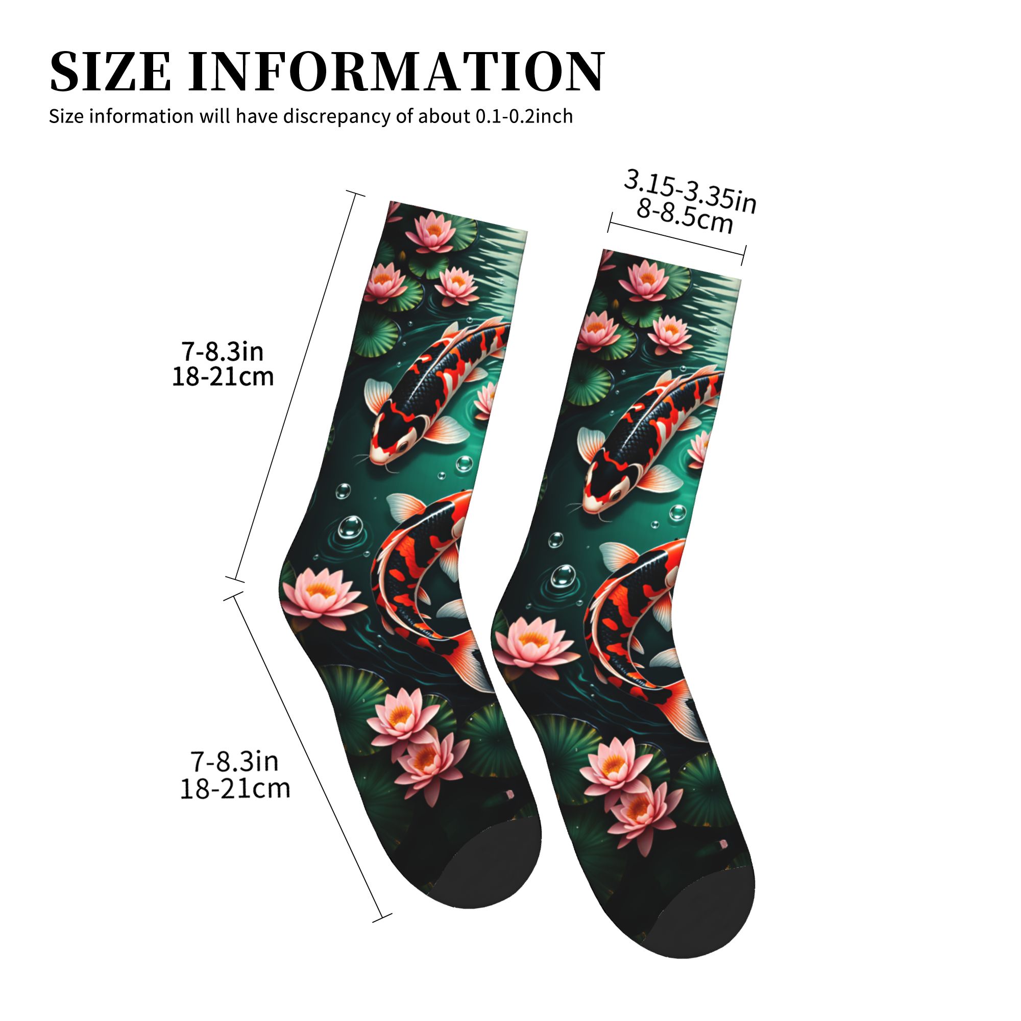 Drie Koi Lotus Dark Pond Feng  - Dress Sock Men recensie en prijs