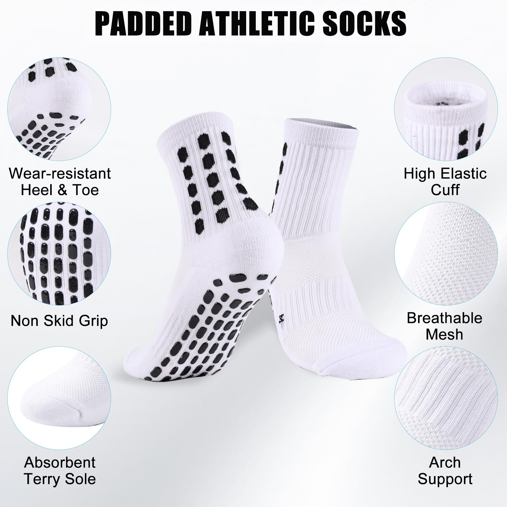 4/8 paar kindergrip voetbalsok - Athletic Sock Cushion recensie en prijs