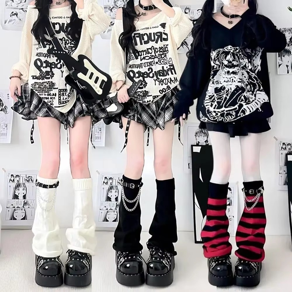 Gotische Harajuku gebreide bee - Boot Sock Slouchy recensie en prijs