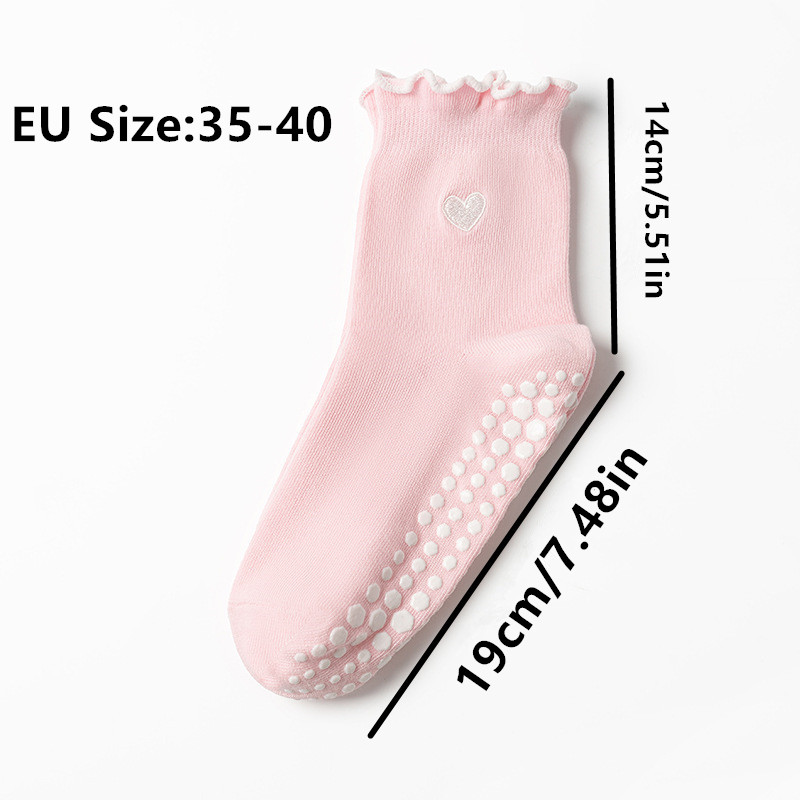 3 paar dames hartpatroon frill - Grip Sock Yoga recensie en prijs